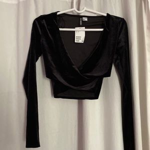 Never Worn Velvet Crop Top